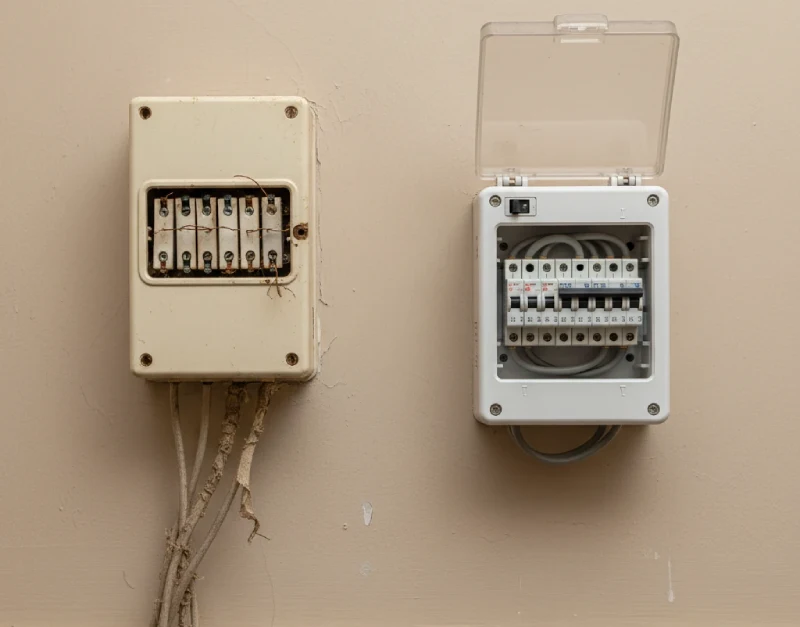 Outdated Fuse Box (Consumer Unit)