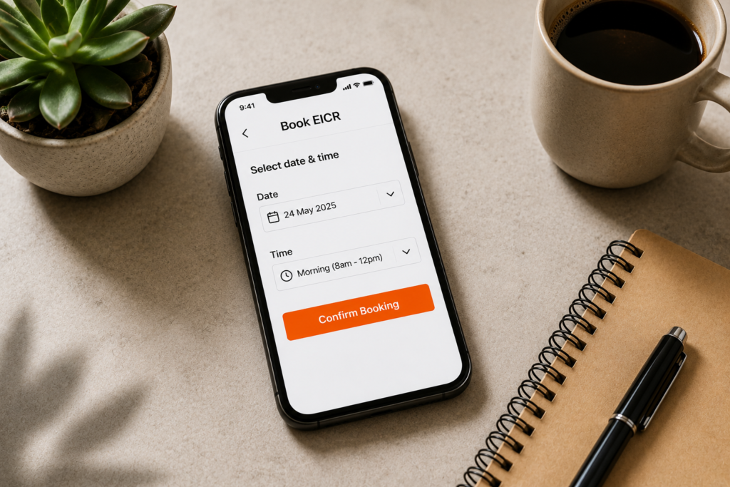 Booking an EICR London inspection online