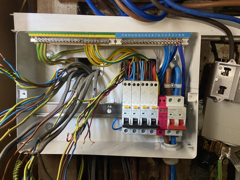 New RCBO consumer unit with main bonding upgrade, London