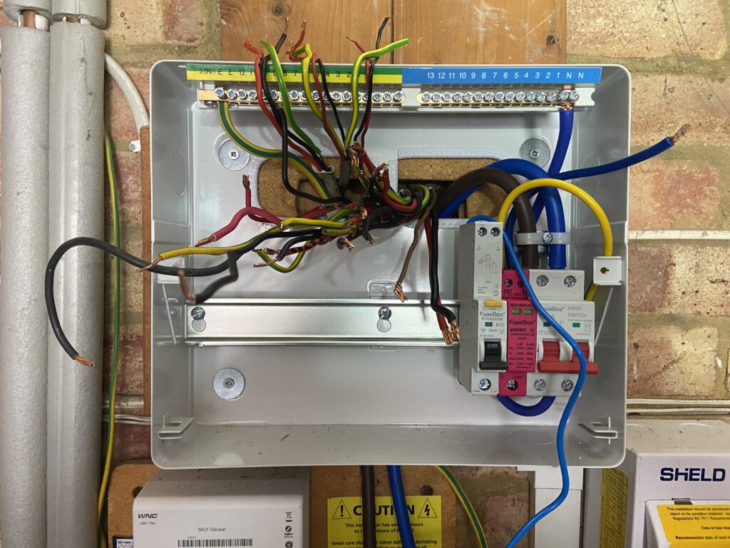 Fuse board rewiring during consumer unit replacement, Kingston Upon Thames