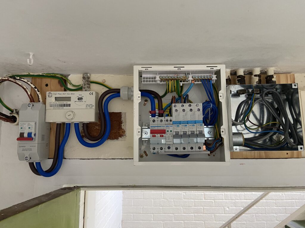 New metal consumer unit installed by a NAPIT-approved electrician in Acton