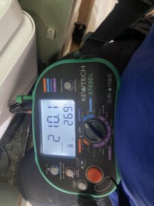 Kewtech multifunction tester used to find an electrical fault on a tripping RCD