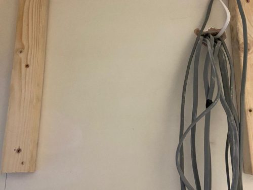 Exposed wiring before fuse board upgrade, Kew London