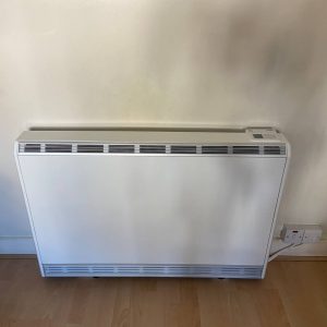Upgraded electric storage heater installed by SMR Group in Chiswick
